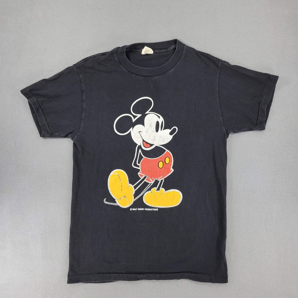 Signal Mickey Mouse T-Shirt Men S Black Vintage Walt Disney Productions USA
